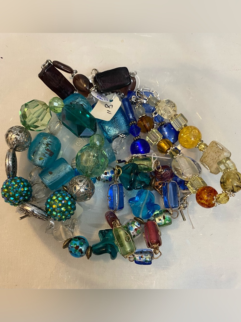 NEW Glass bead soup bracelets
